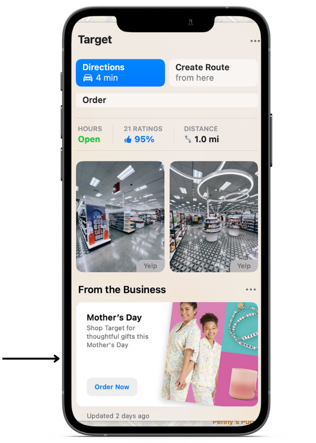 Exemple de vitrine Apple